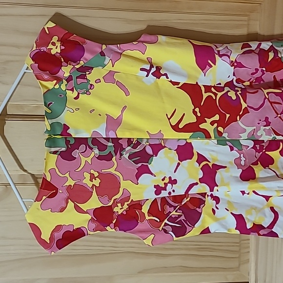 Adrianna Papell cotton dress sz 8 - Picture 4 of 5